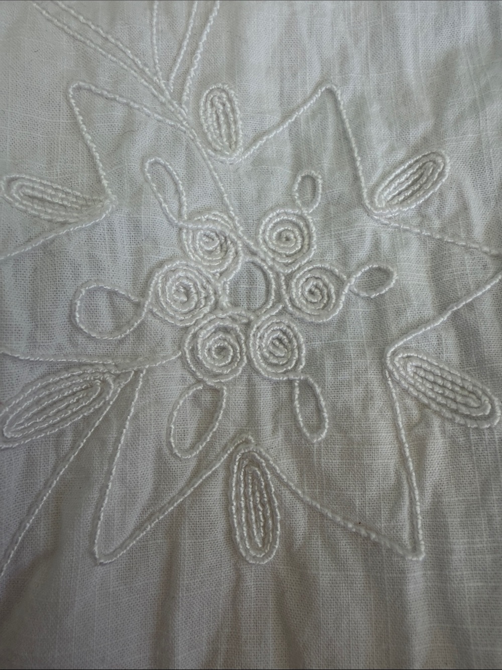 Parsley & Sage White Embroidered Button-Down Shirt - Picture 5 of 6
